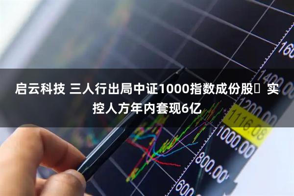 启云科技 三人行出局中证1000指数成份股 实控人方年内套现6亿