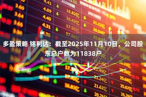 多盈策略 铭利达：截至2025年11月10日，公司股东总户数为11838户